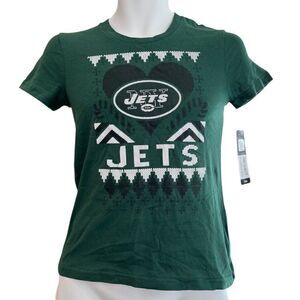 New York Jets Youth Childrens Medium 10/12 Green T Shirt NFL NWT